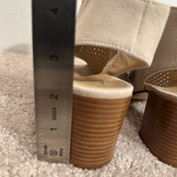 Amalfi Cream Peep-Toe Heeled Boots, 8 1/2, new no box - Picture 5 of 8